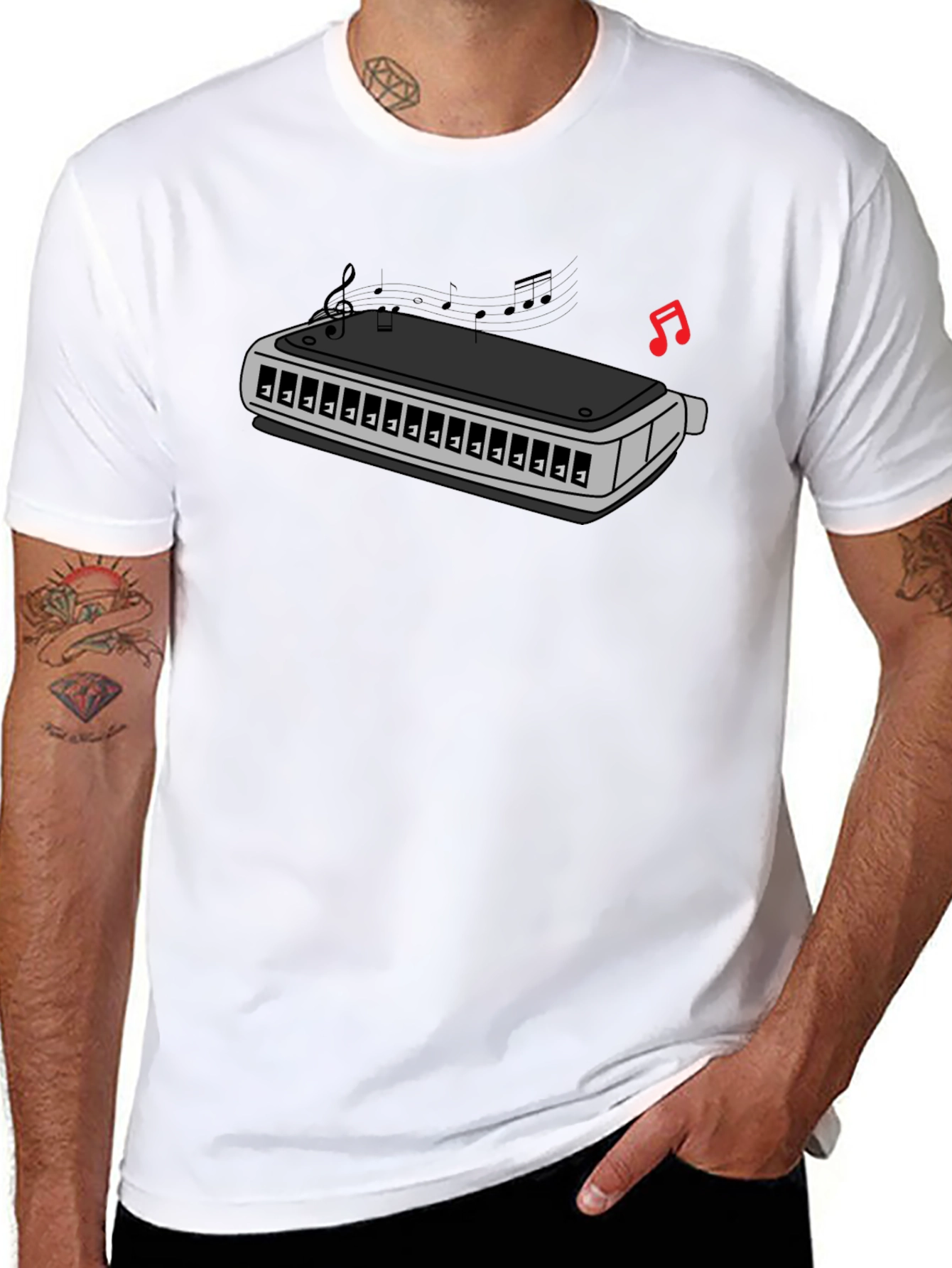 Harmonica Music T-Shirt - Unique Musician Tee