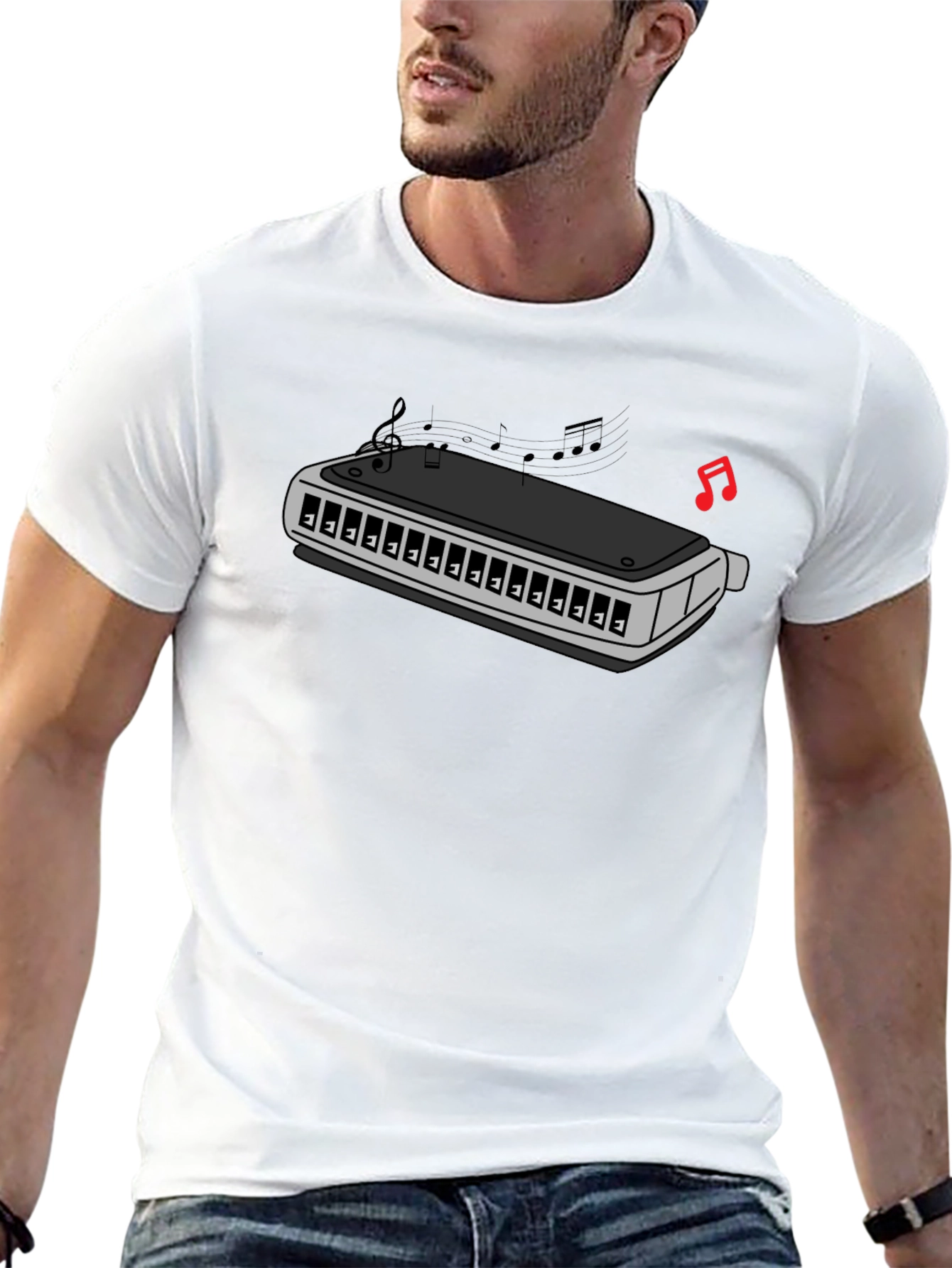 Harmonica Music T-Shirt - Unique Musician Tee