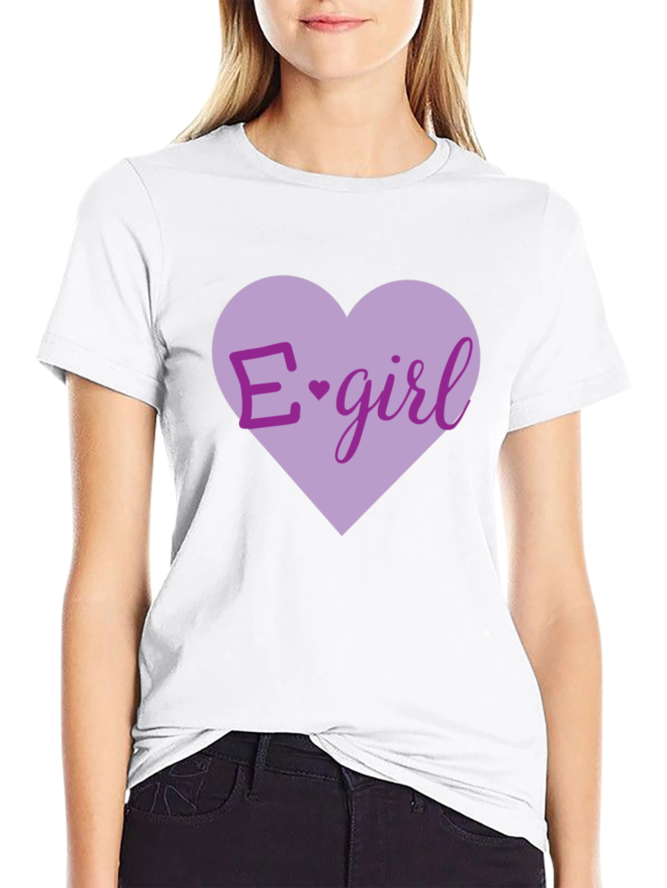 E-girl Heart T-Shirt - Black