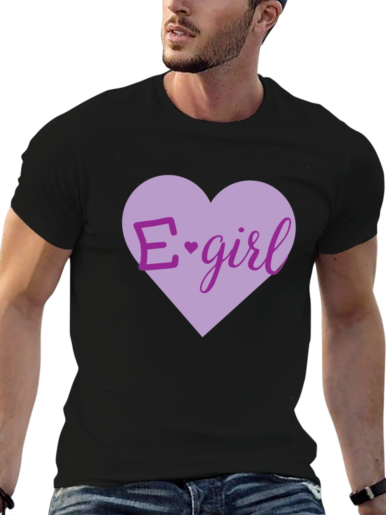 E-girl Heart T-Shirt - Black