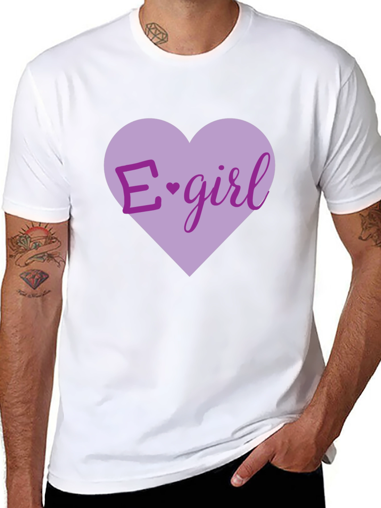 E-girl Heart T-Shirt - Black