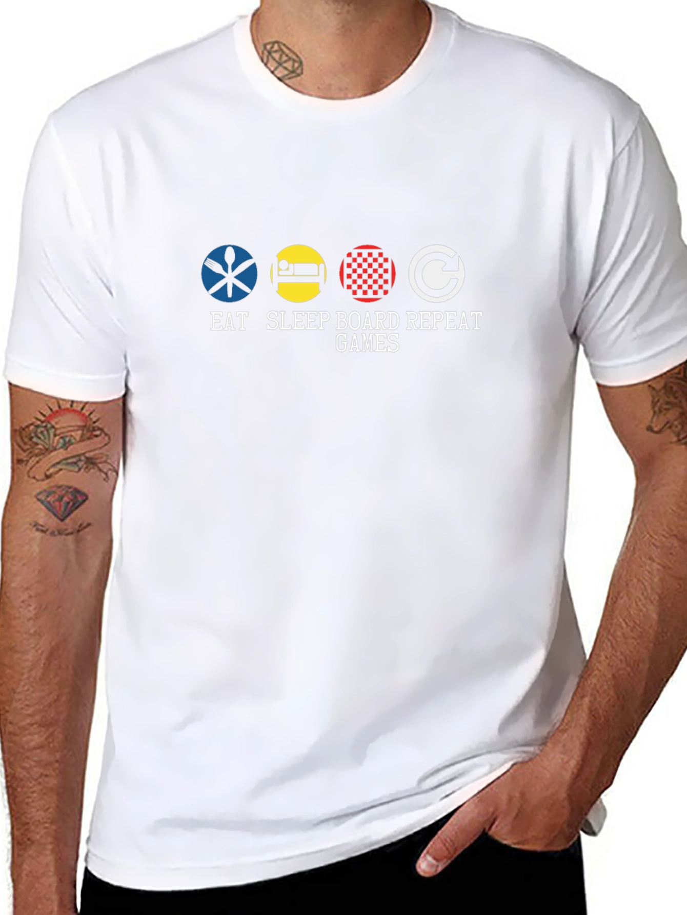 Eat Sleep Board Games Repeat T-Shirt