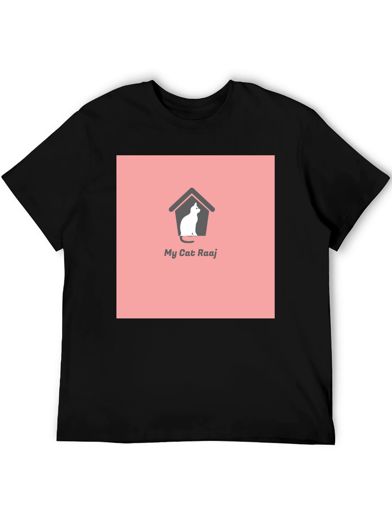 My Cat Raaj Black T-Shirt