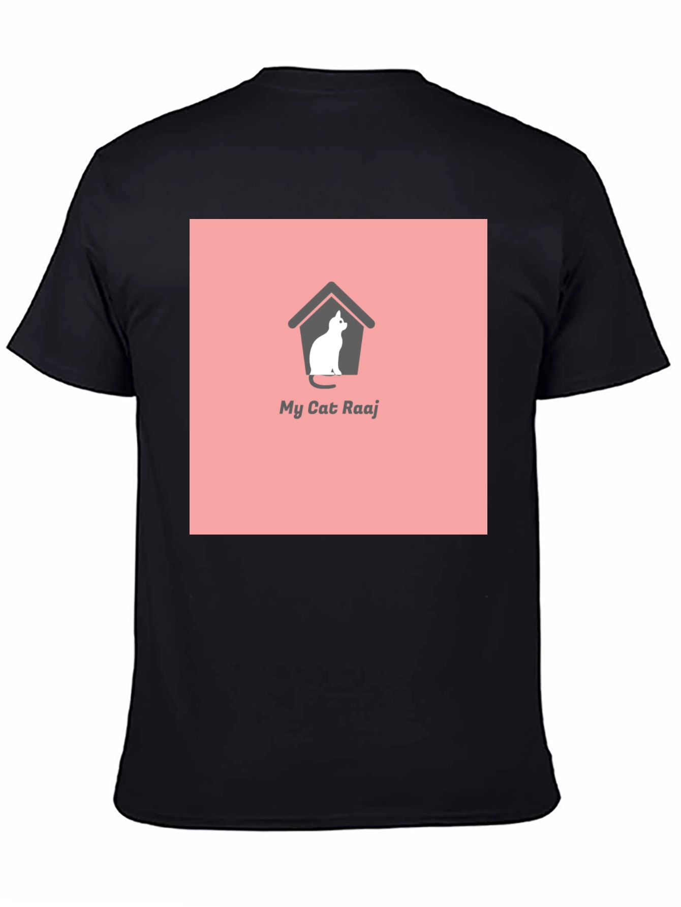 My Cat Raaj Black T-Shirt