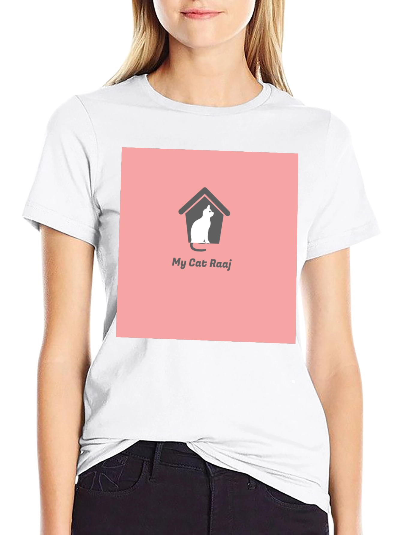 My Cat Raaj Black T-Shirt