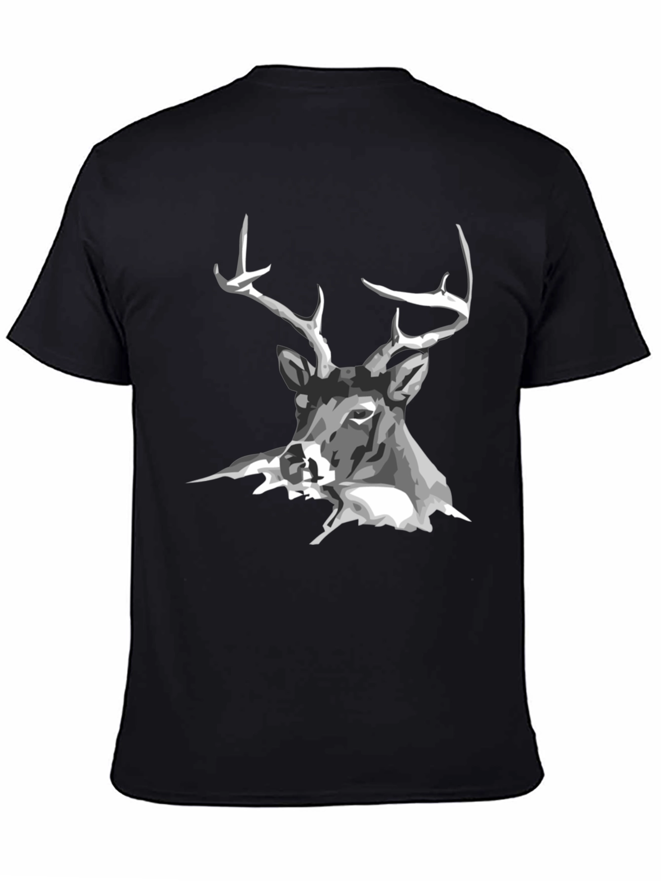 Black Deer Graphic Tee - Mens Casual T-Shirt