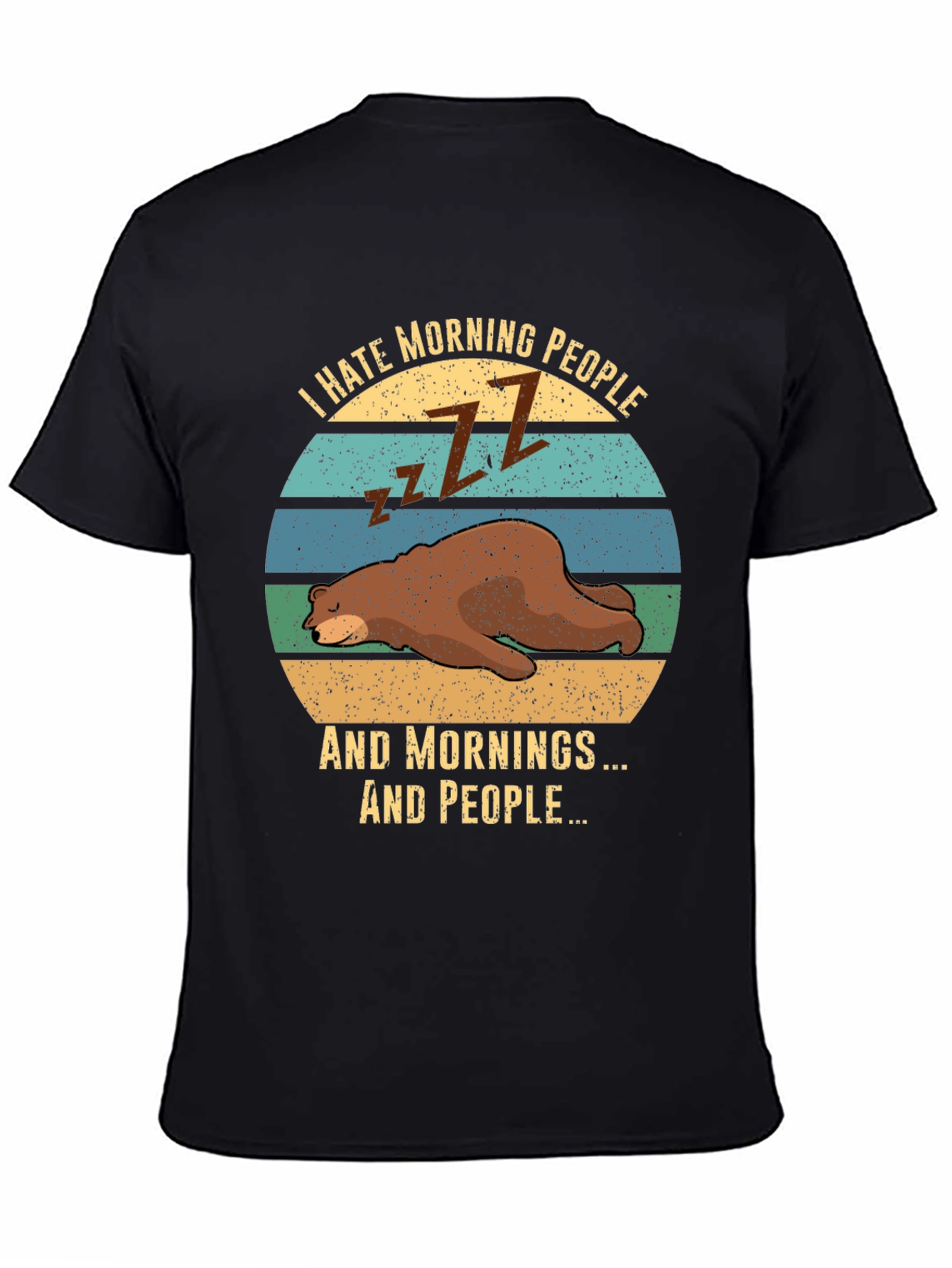 I Hate Morning People Bear T-Shirt