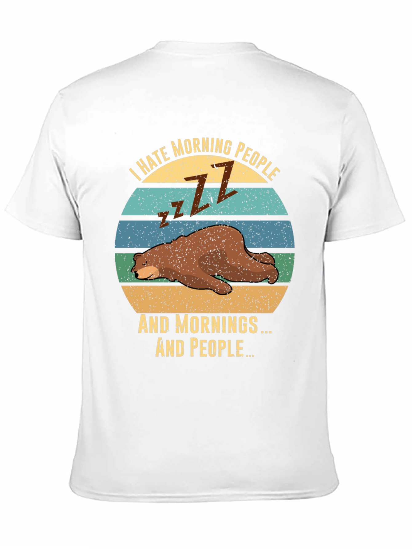 I Hate Morning People Bear T-Shirt