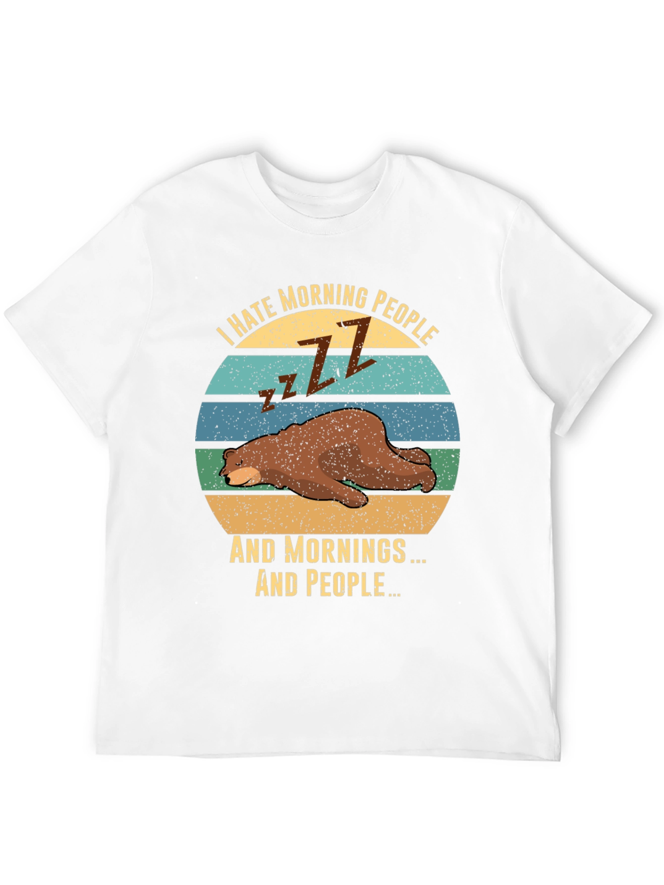 I Hate Morning People Bear T-Shirt