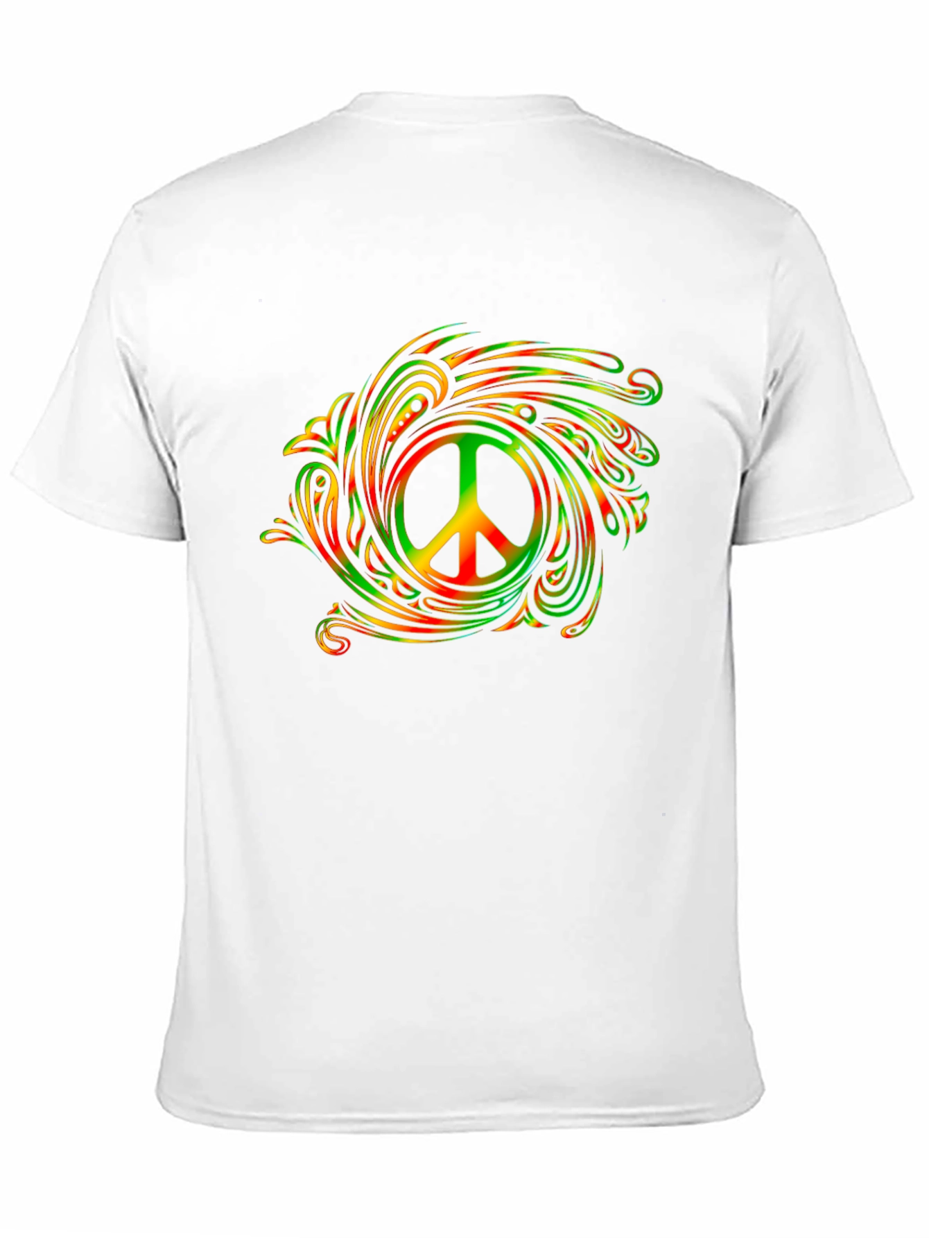 Rasta Peace Sign Graphic Tee - Mens Black T-Shirt