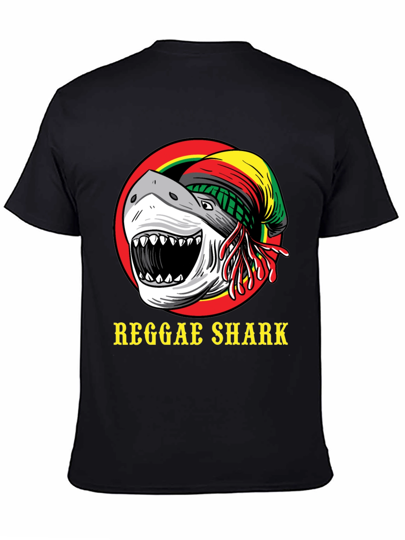 Reggae Shark T-Shirt - Black