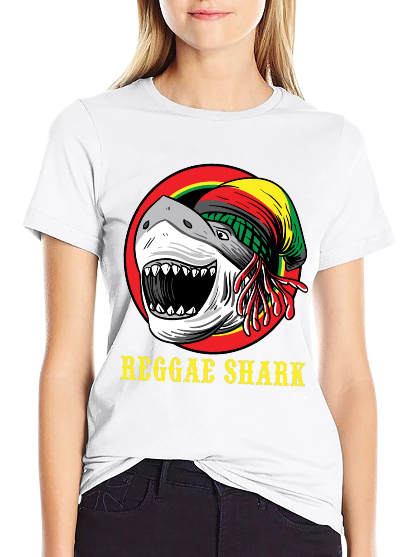 Reggae Shark T-Shirt - Black