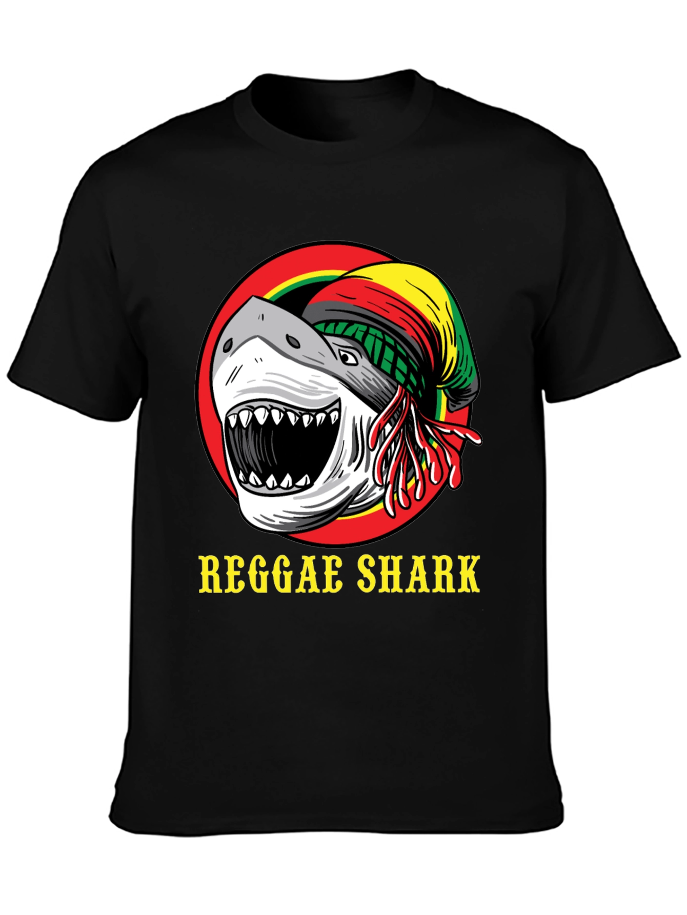 Reggae Shark T-Shirt - Black