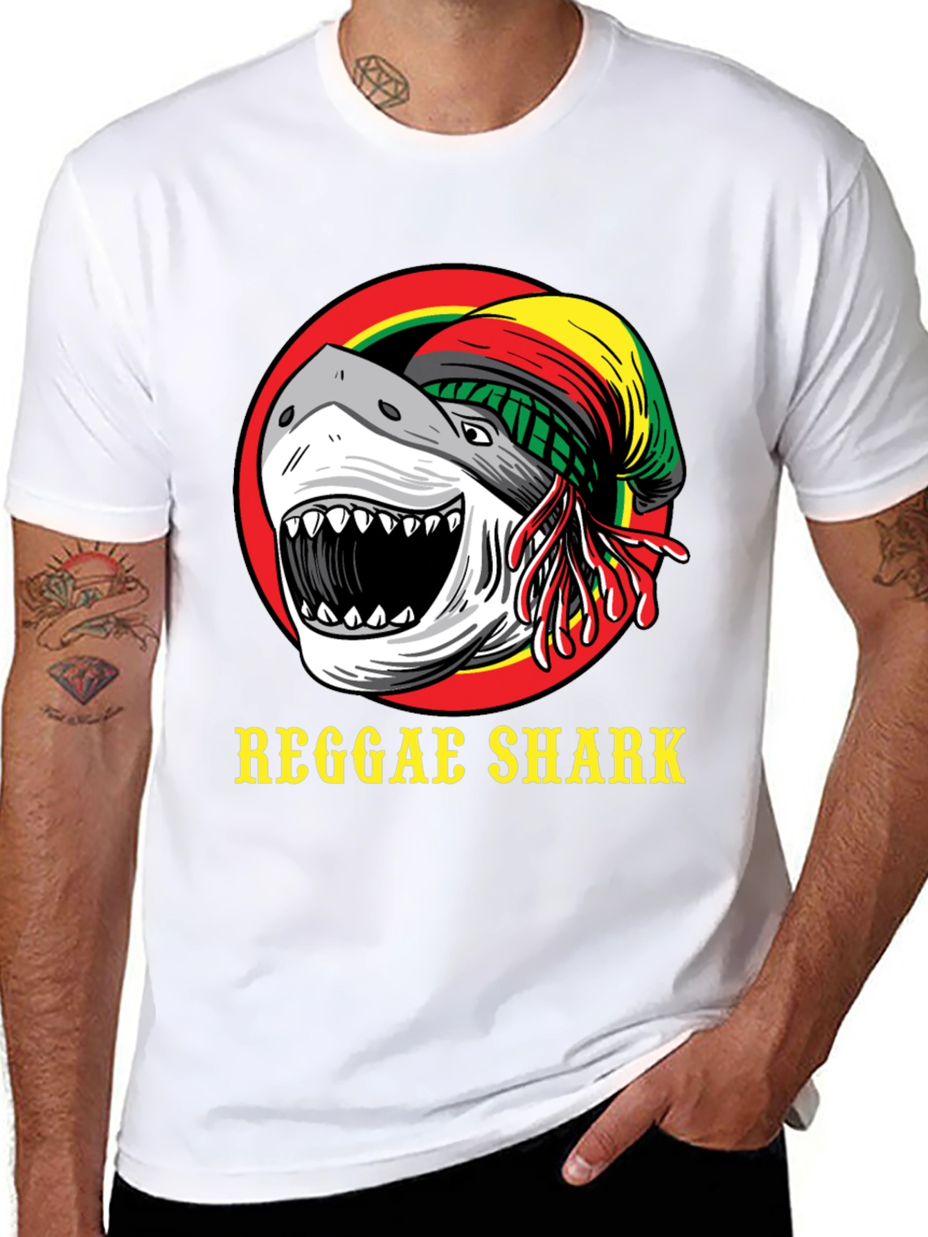 Reggae Shark T-Shirt - Black