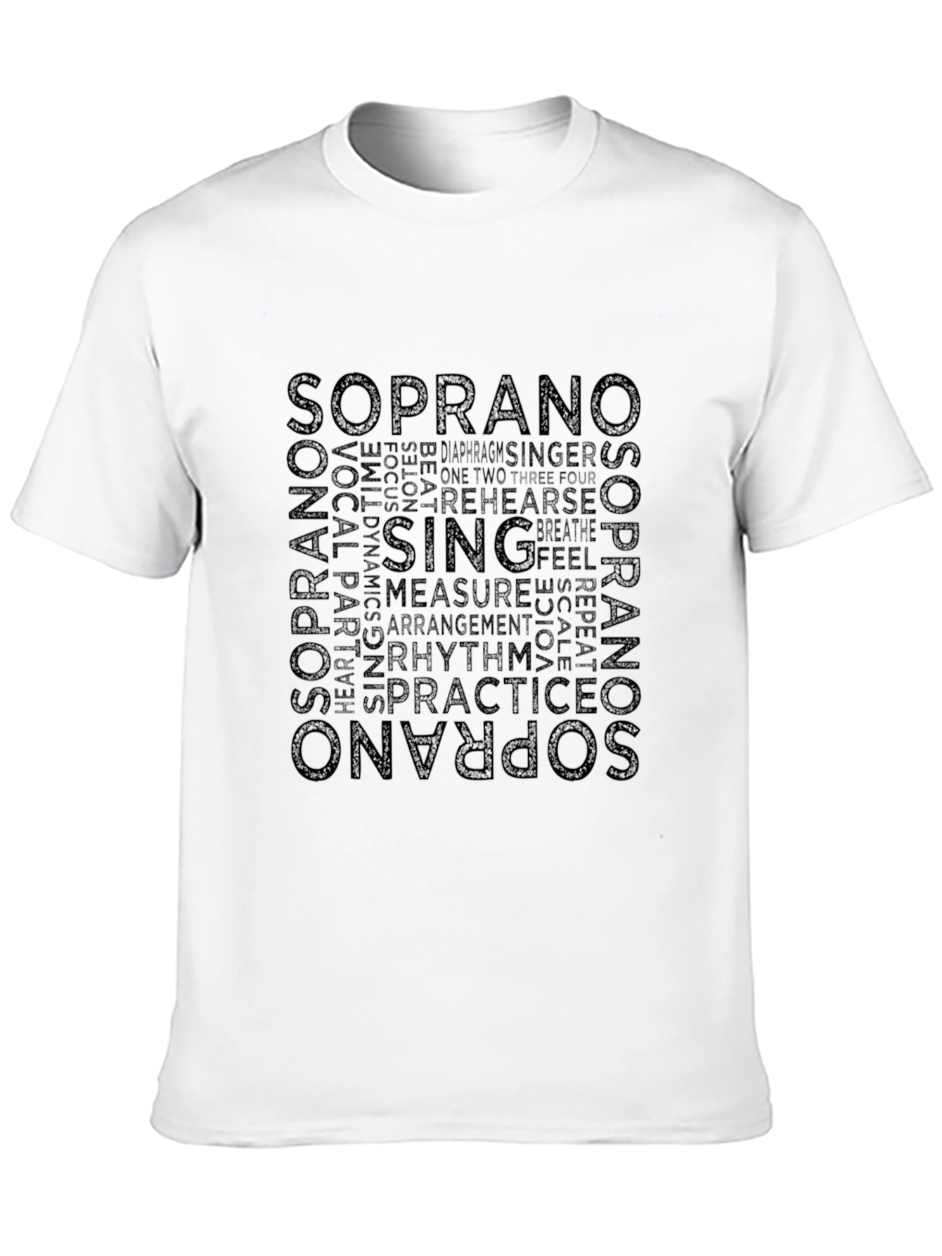 Soprano Word Art T-Shirt - Music Lover Tee