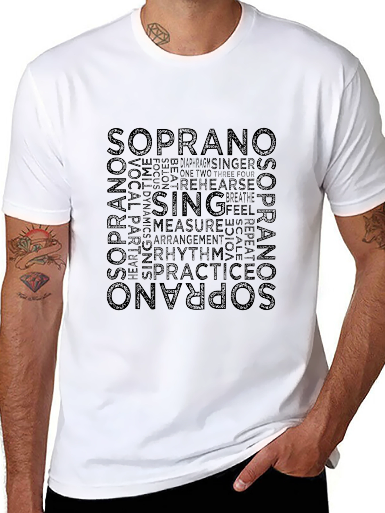 Soprano Word Art T-Shirt - Music Lover Tee