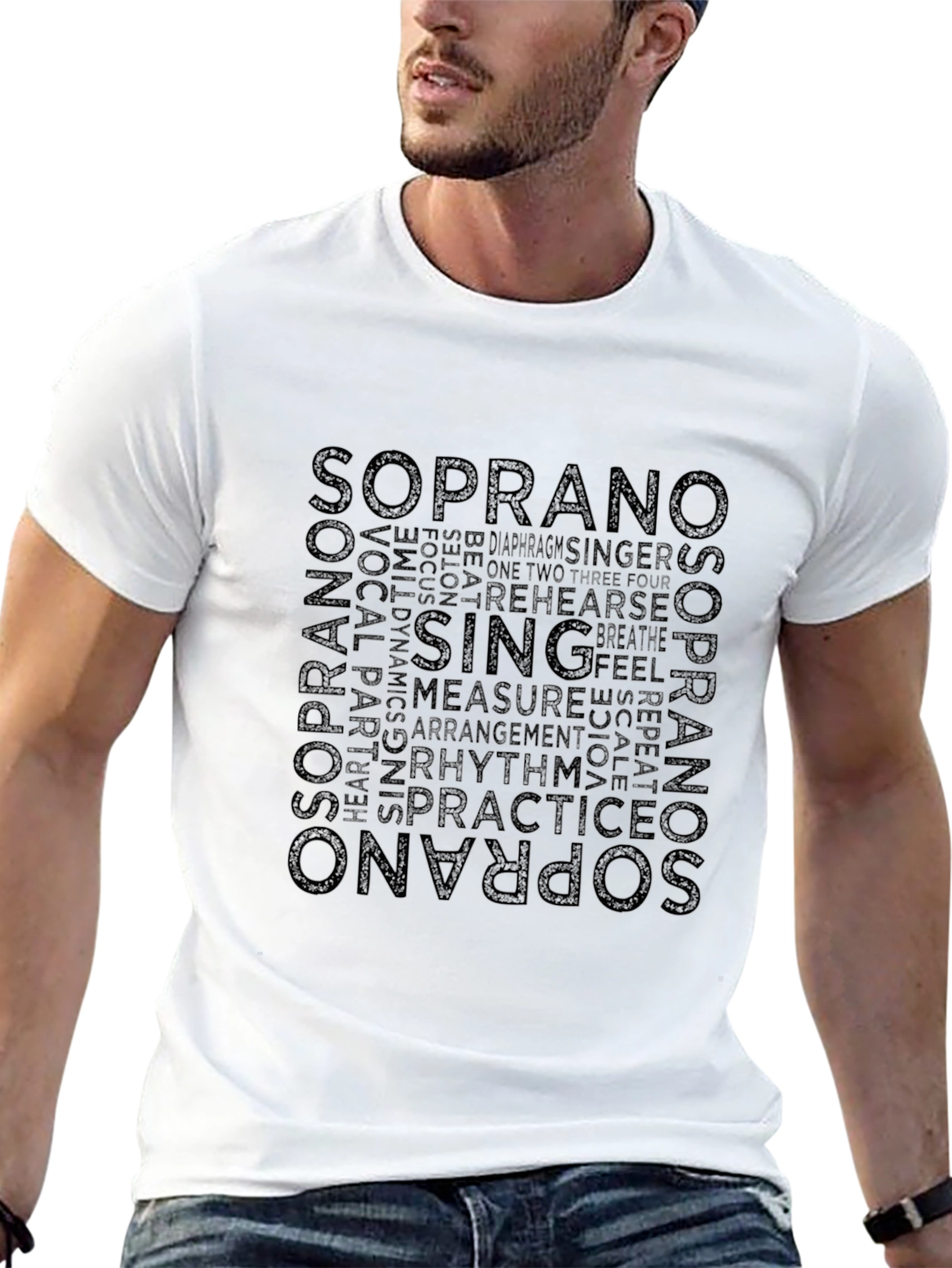 Soprano Word Art T-Shirt - Music Lover Tee