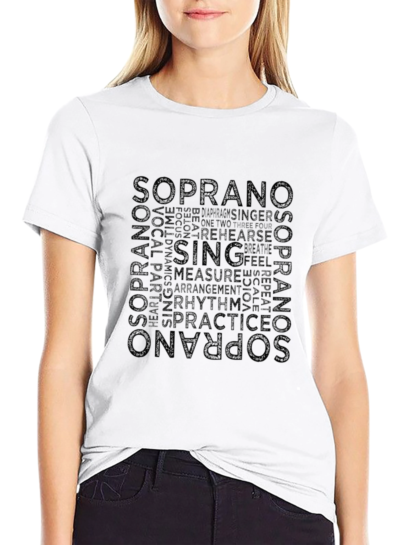 Soprano Word Art T-Shirt - Music Lover Tee