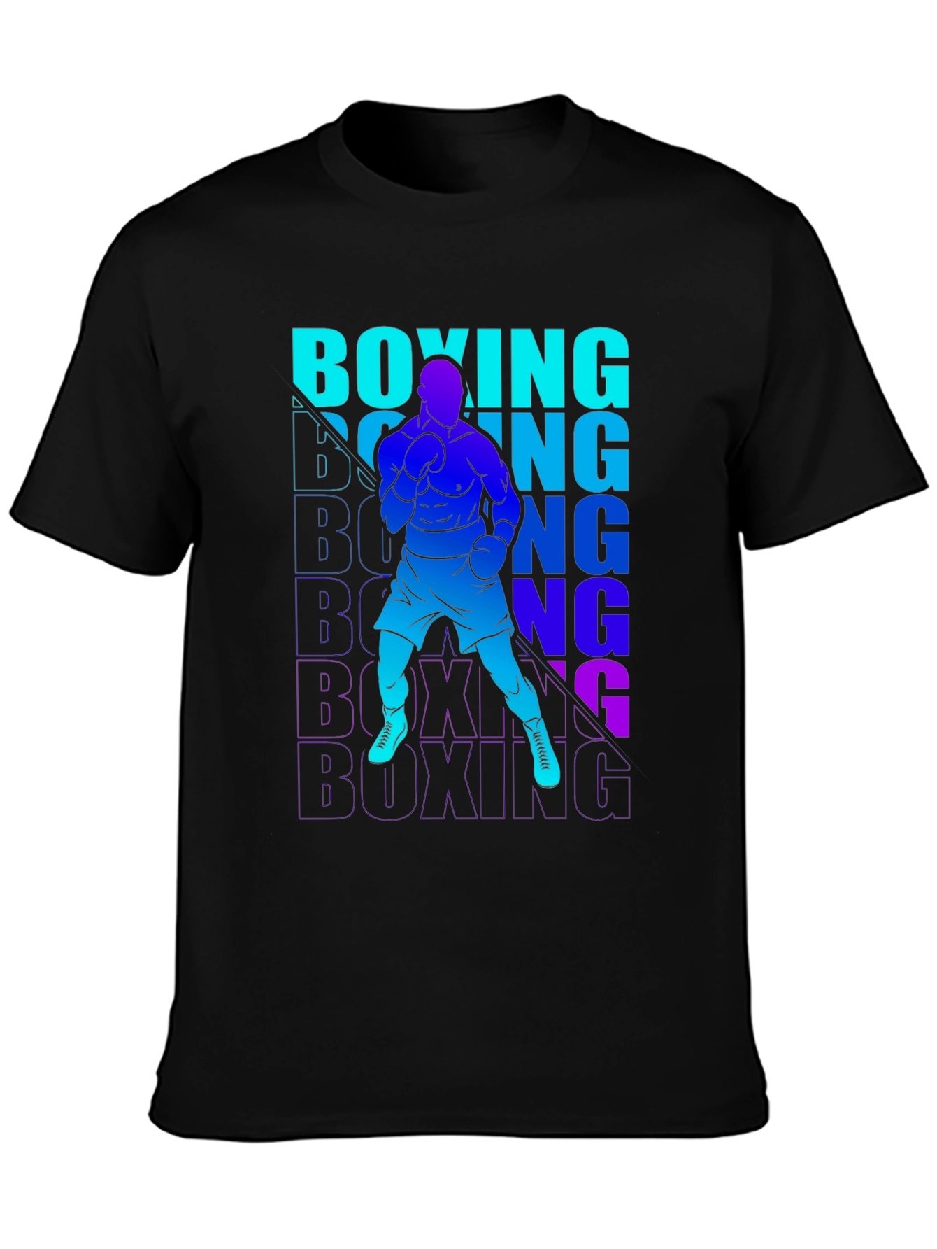 Boxing Graphic Print T-Shirt for Men