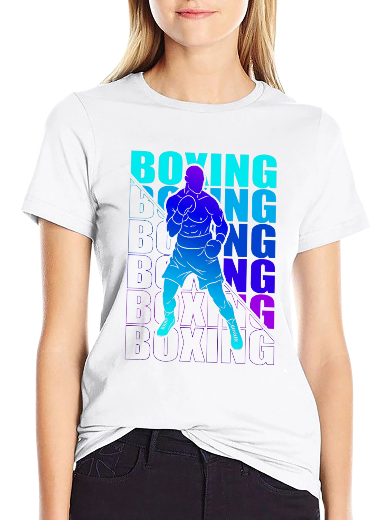 Boxing Graphic Print T-Shirt for Men