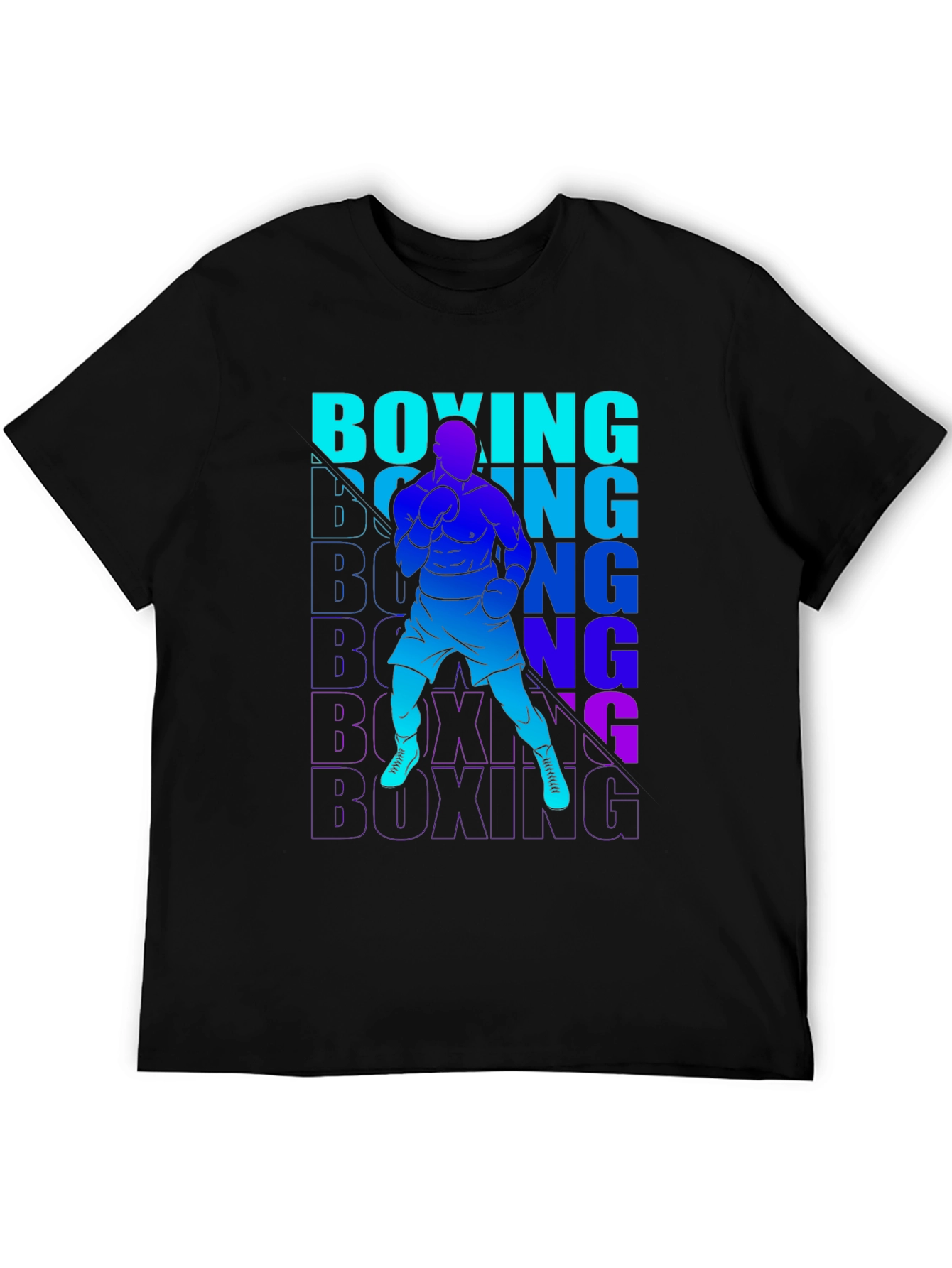 Boxing Graphic Print T-Shirt for Men