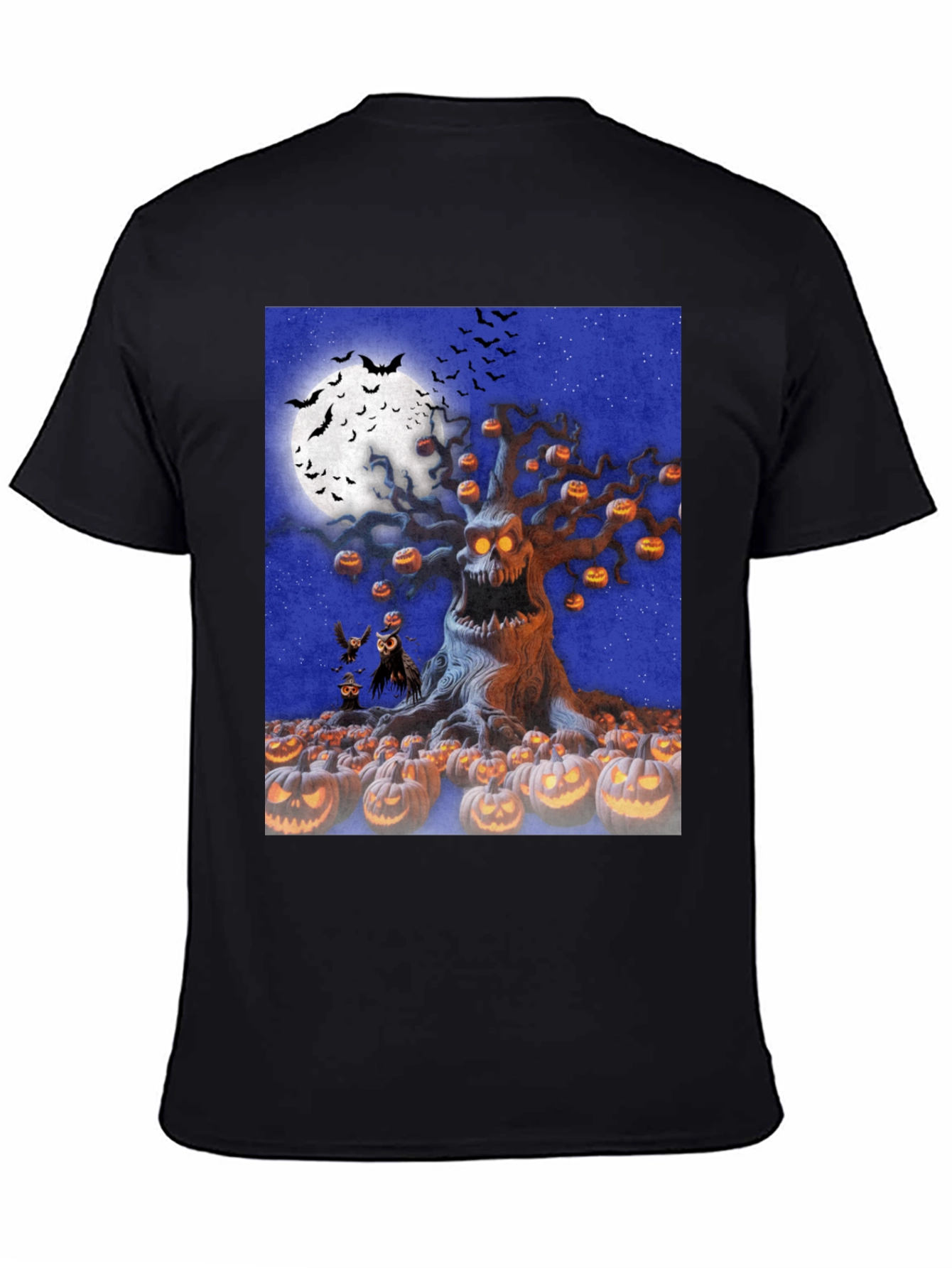 Halloween Tree Graphic Tee - Spooky Season Shirt