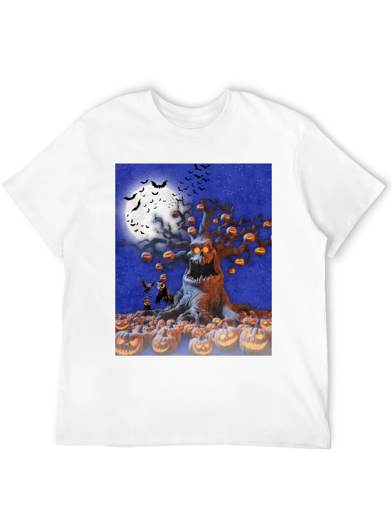 Halloween Tree Graphic Tee - Spooky Season Shirt