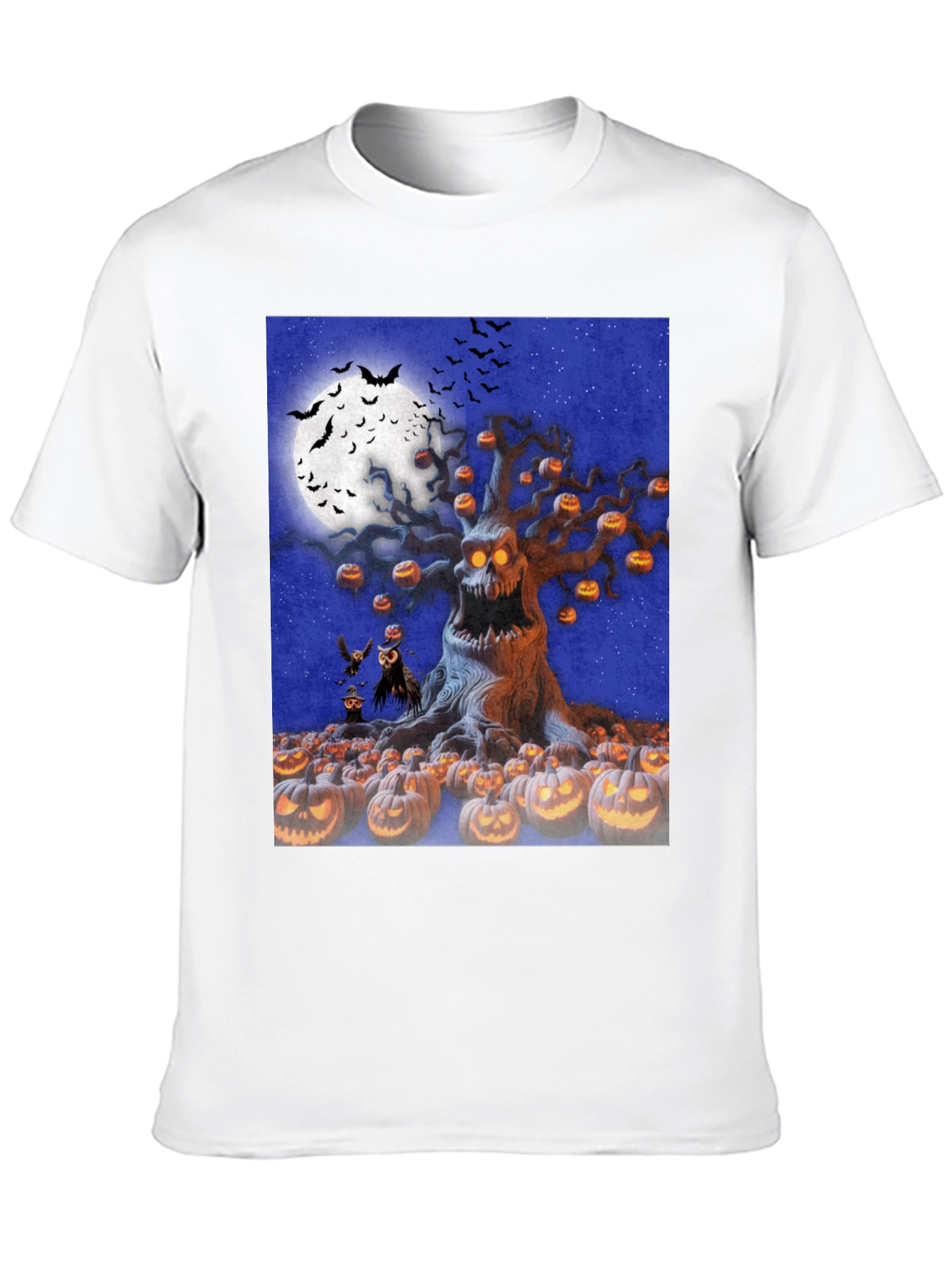 Halloween Tree Graphic Tee - Spooky Season Shirt