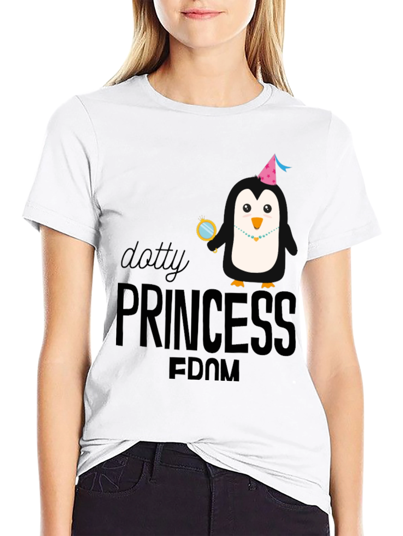 Dotty Princess Penguin Graphic Tee