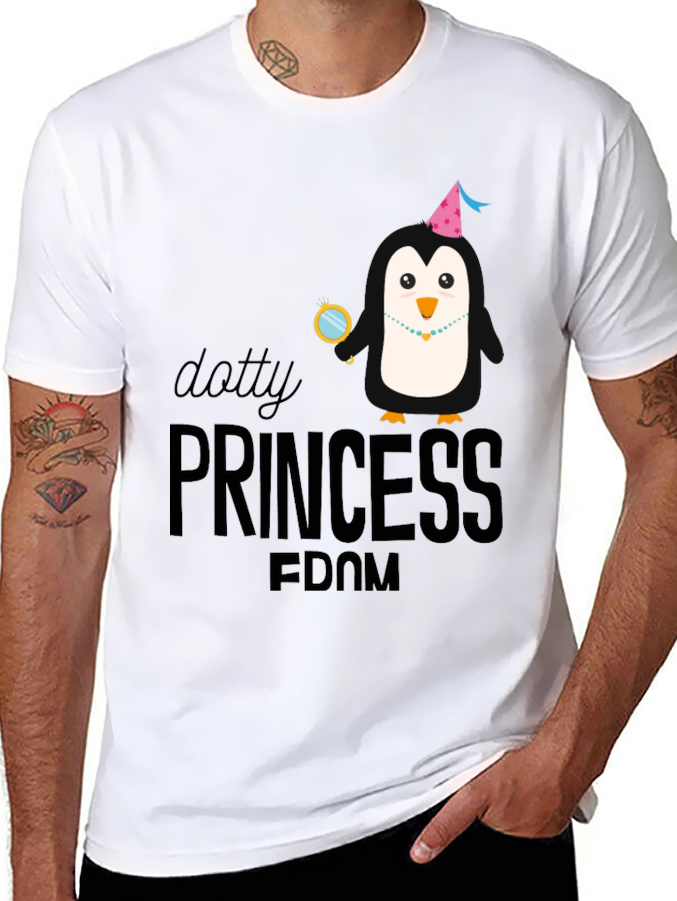 Dotty Princess Penguin Graphic Tee