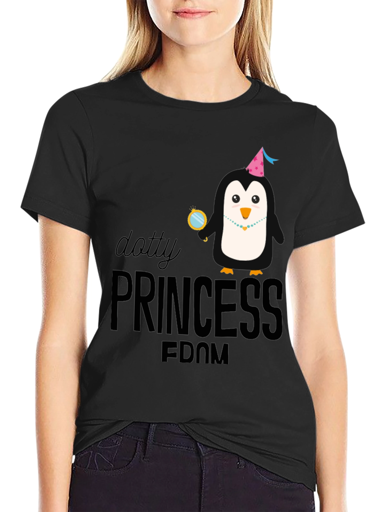 Dotty Princess Penguin Graphic Tee