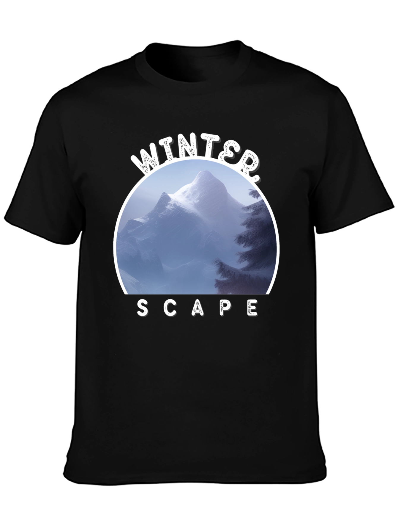 Winter Scape T-Shirt - Mountain Scene Graphic Tee