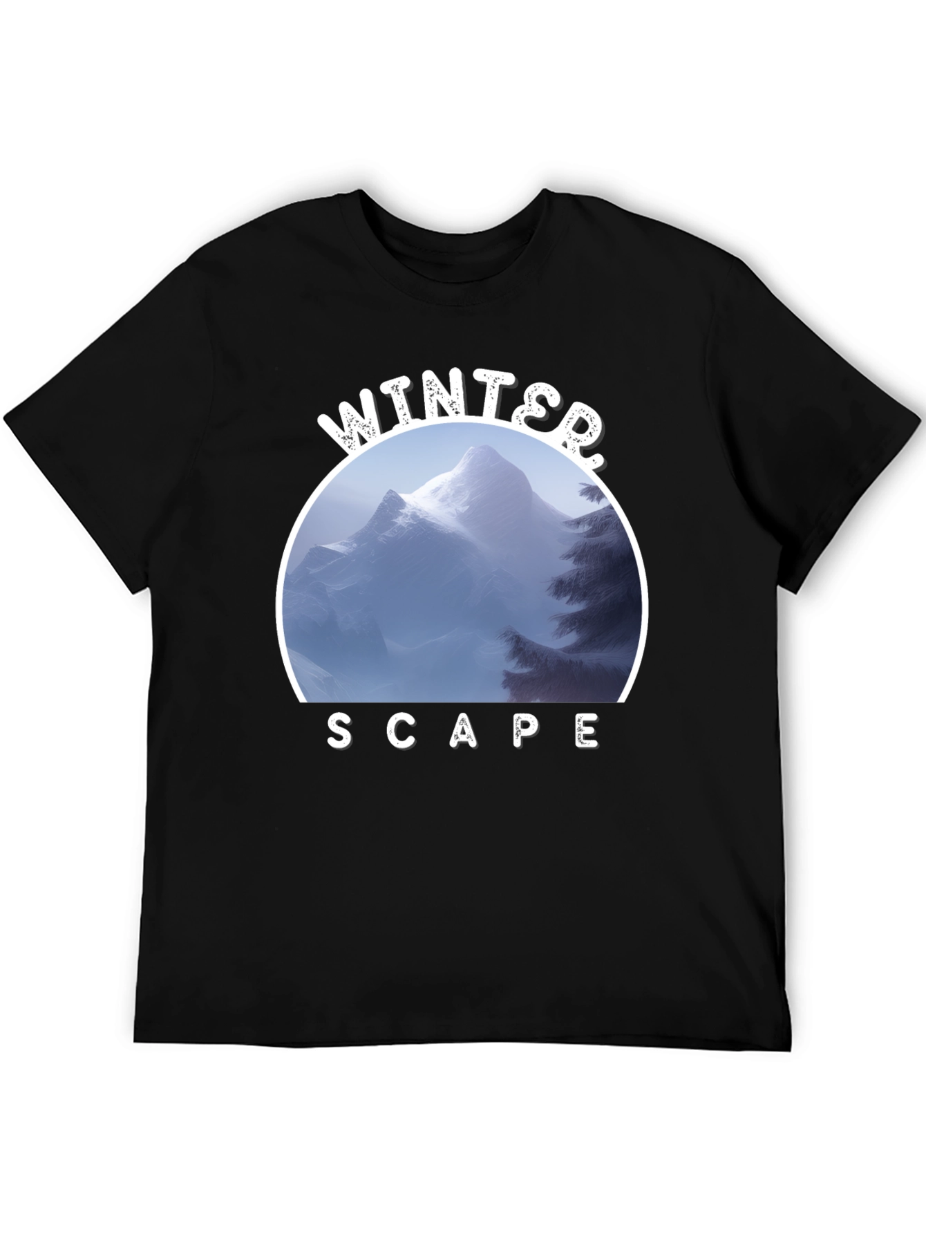 Winter Scape T-Shirt - Mountain Scene Graphic Tee