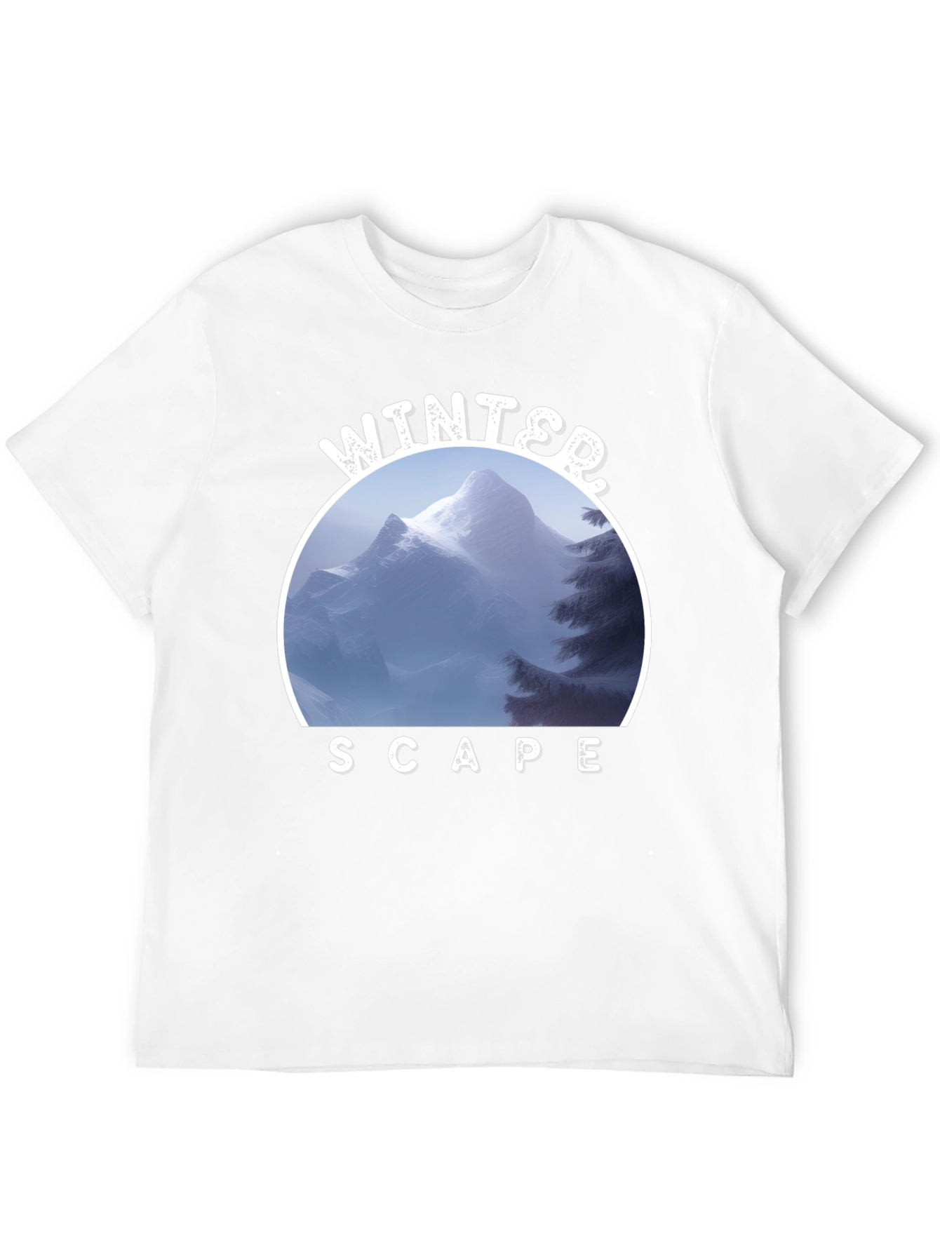 Winter Scape T-Shirt - Mountain Scene Graphic Tee