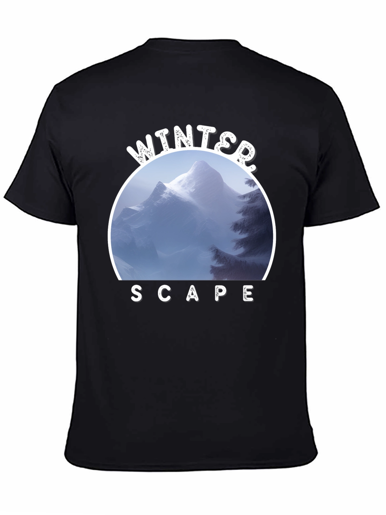 Winter Scape T-Shirt - Mountain Scene Graphic Tee