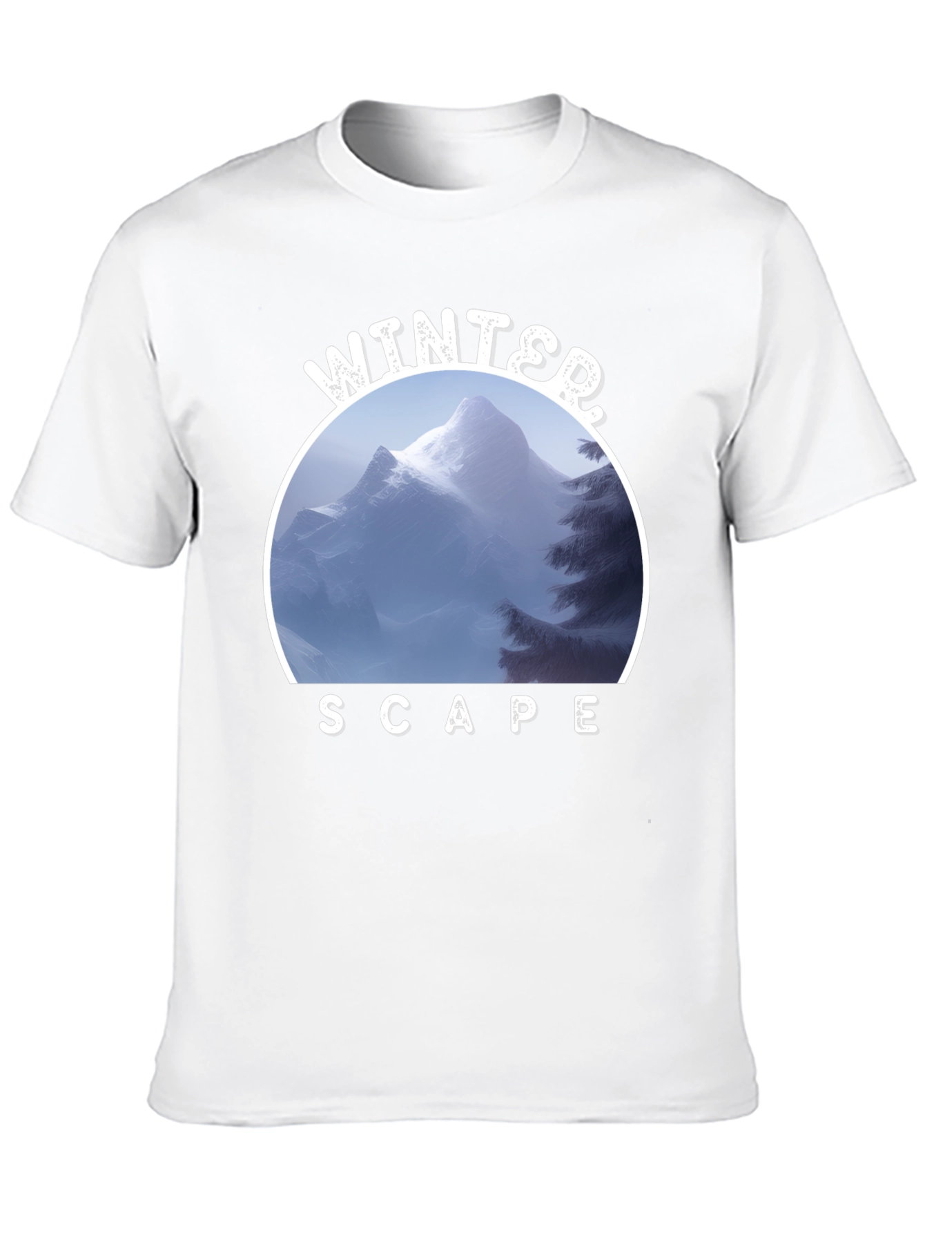 Winter Scape T-Shirt - Mountain Scene Graphic Tee