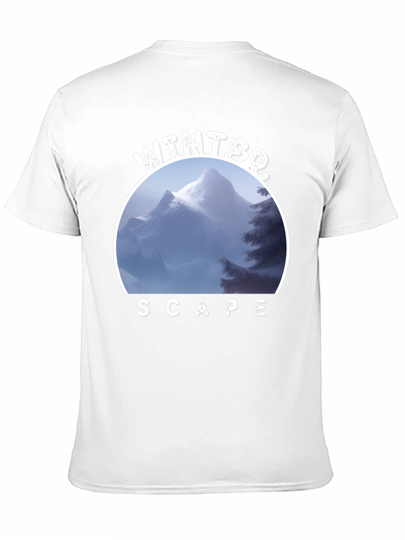 Winter Scape T-Shirt - Mountain Scene Graphic Tee