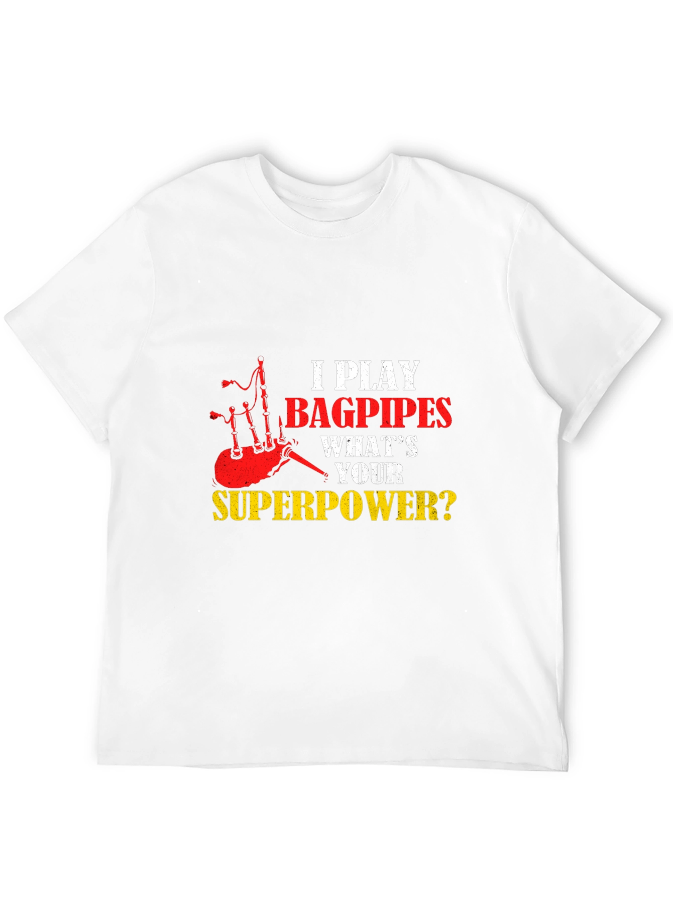 Bagpipes Superpower T-Shirt Funny Music Gift