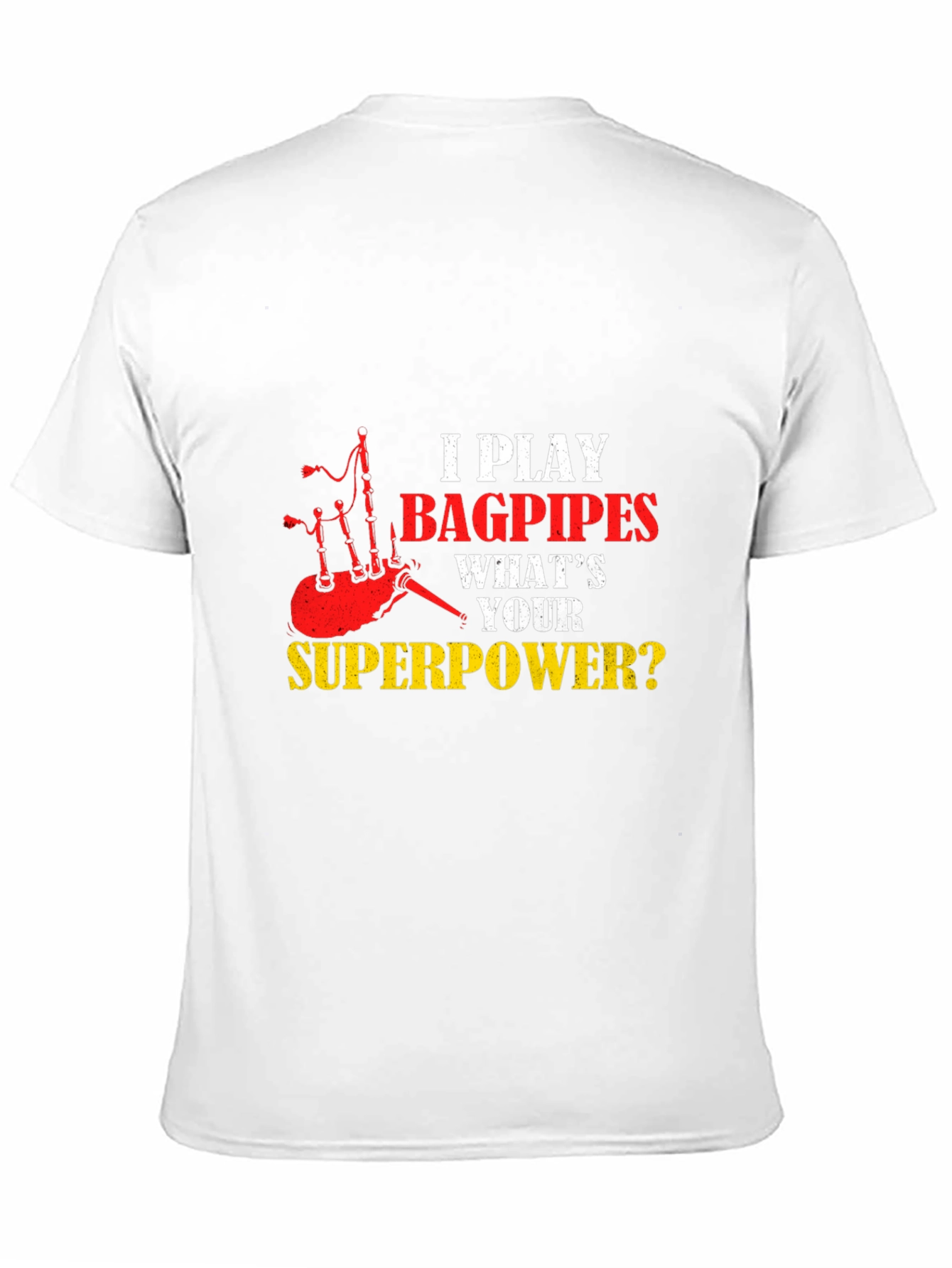 Bagpipes Superpower T-Shirt Funny Music Gift