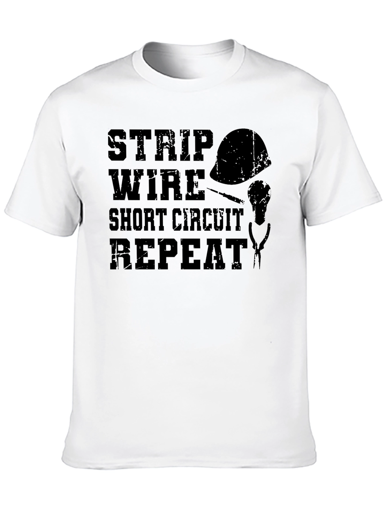 Strip Wire Short Circuit Repeat T-Shirt