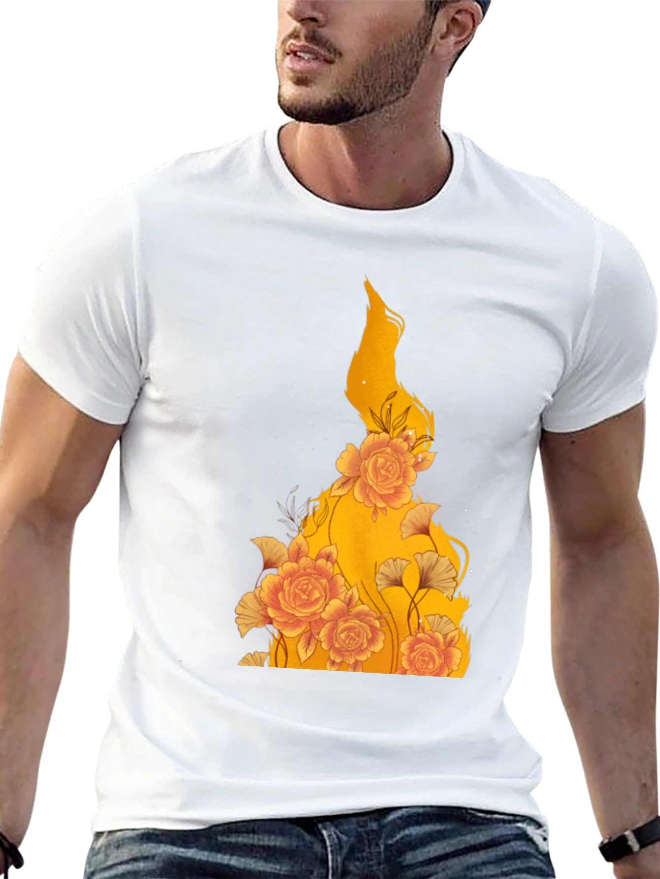 Floral Flame Graphic T-Shirt