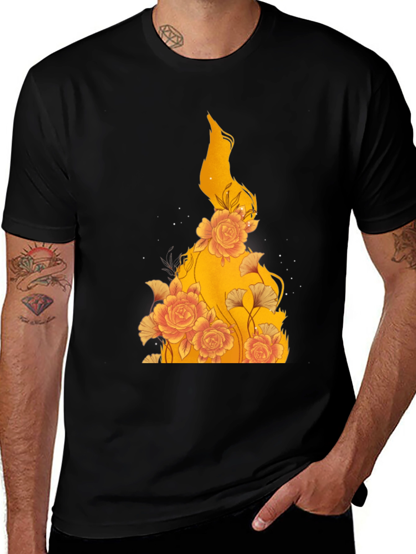 Floral Flame Graphic T-Shirt