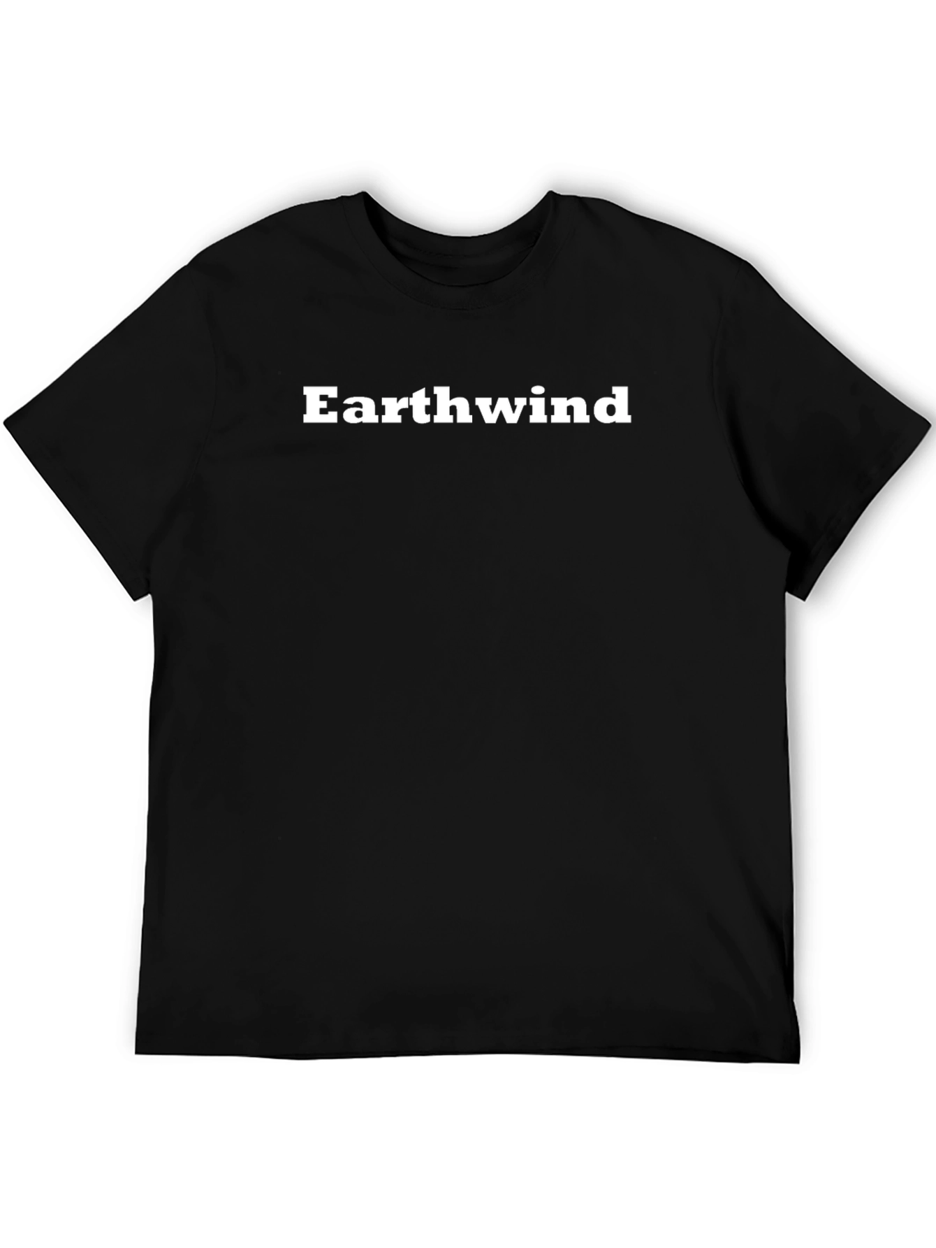 Earthwind Graphic Tee - Black Crew Neck Cotton T-Shirt