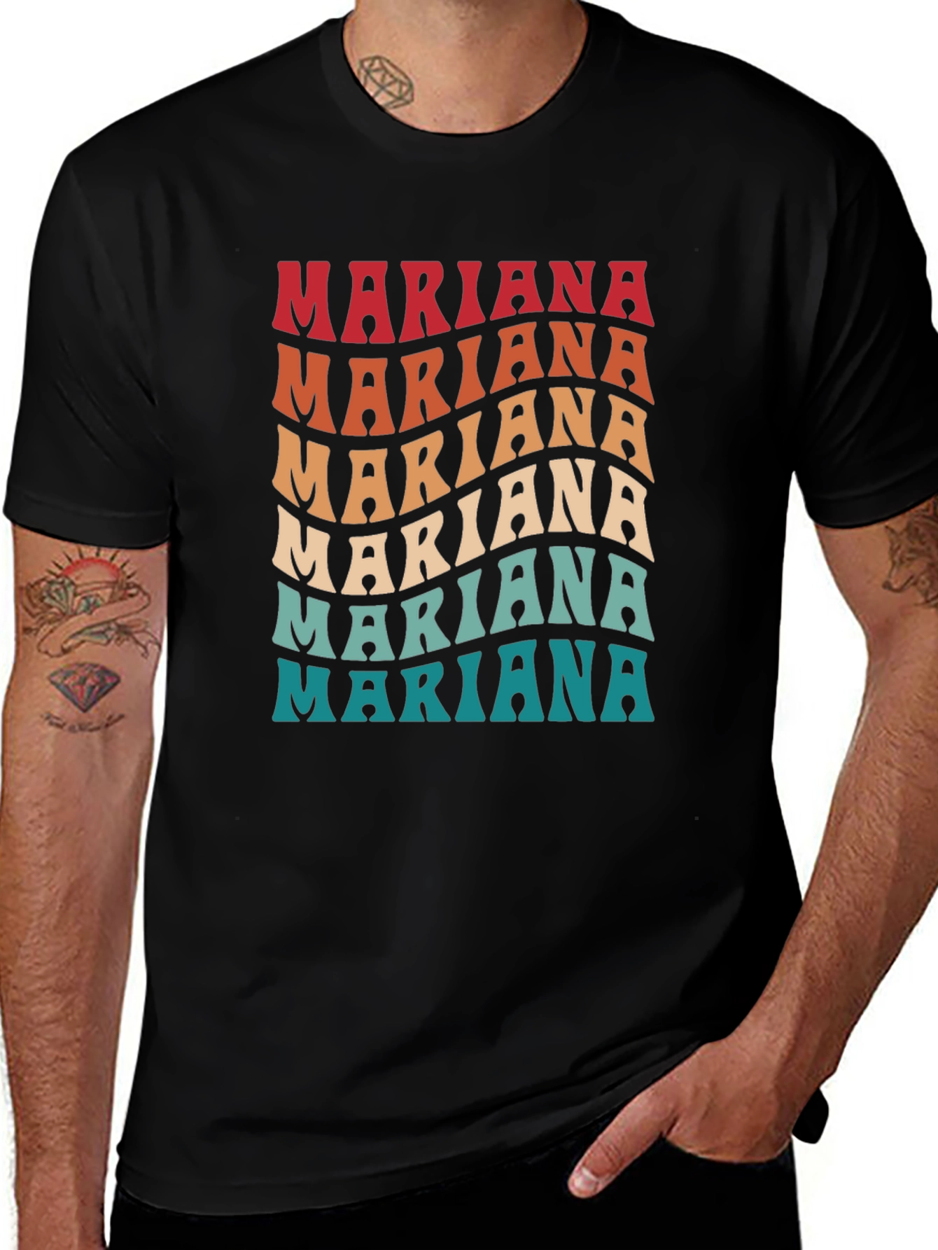 Mariana Retro T-Shirt | Personalized Name Tee