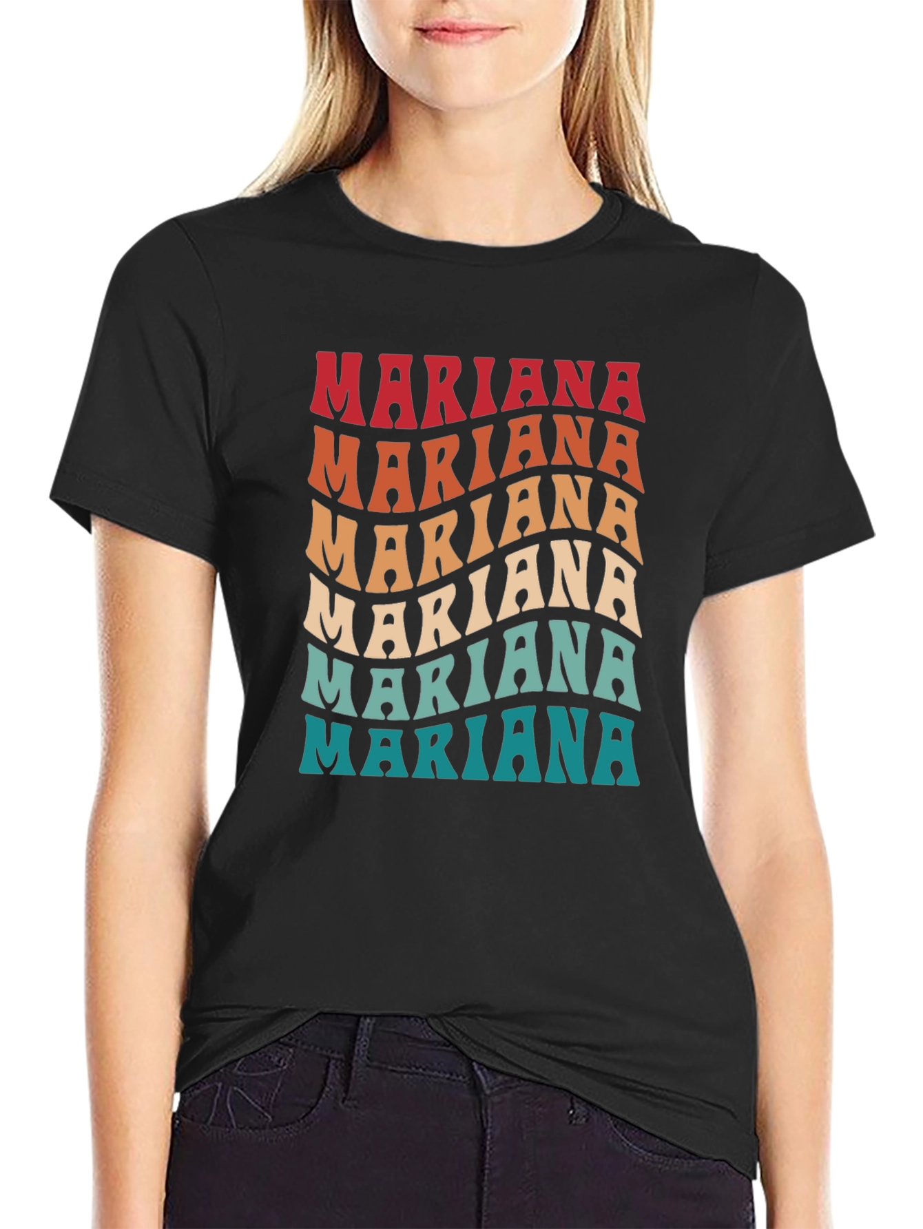 Mariana Retro T-Shirt | Personalized Name Tee