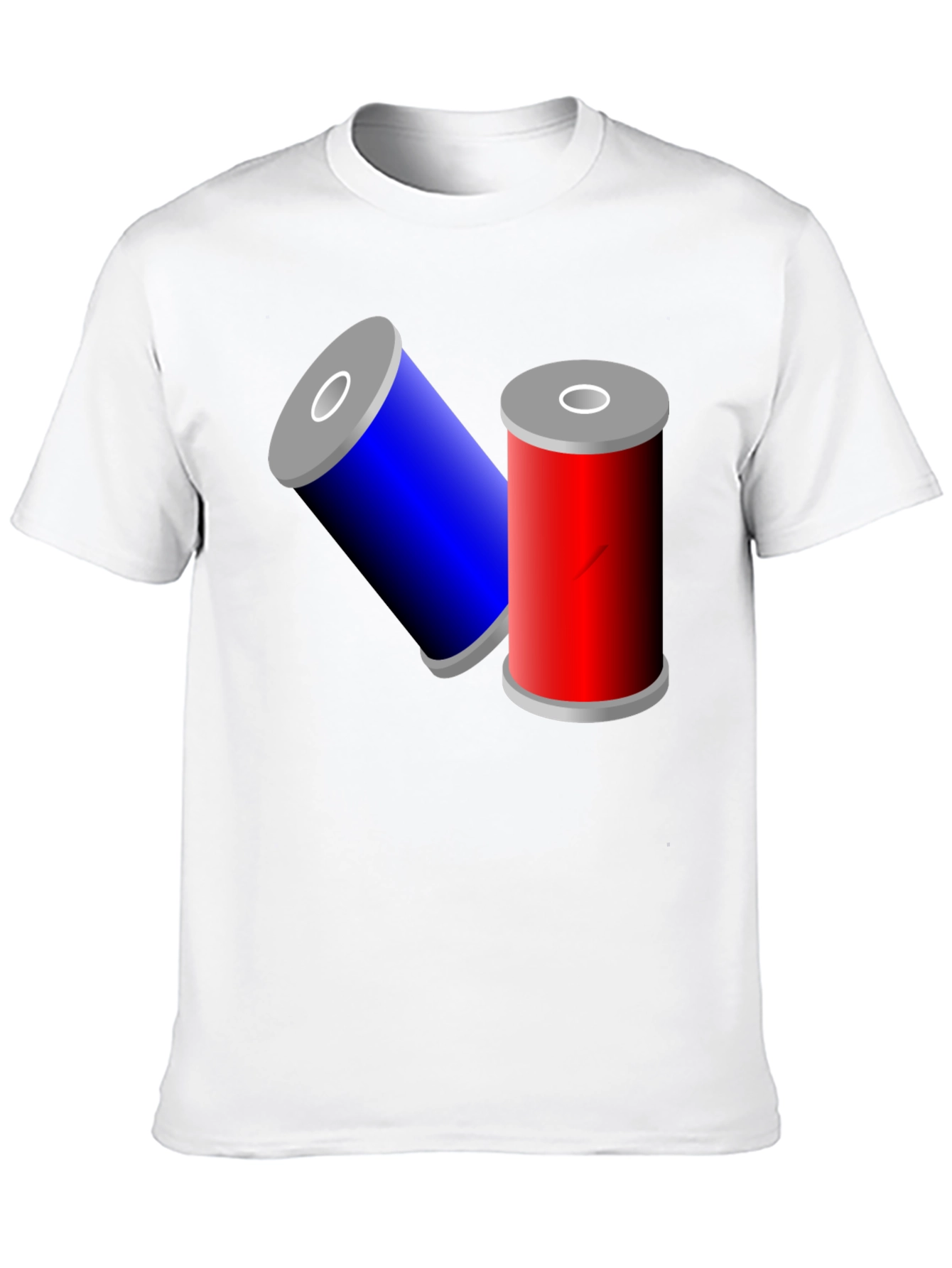 Novelty Black T-Shirt with Battery Design