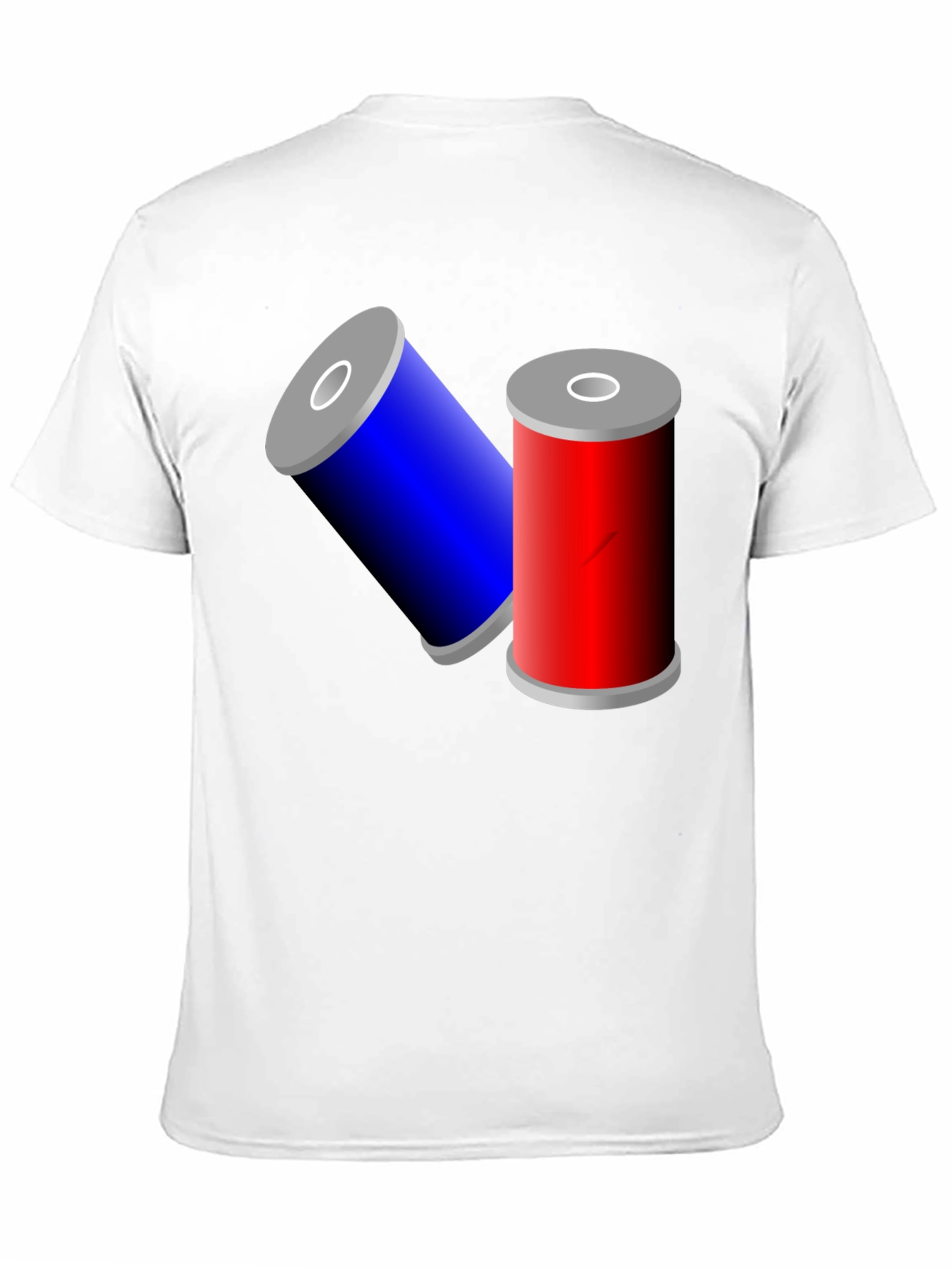 Novelty Black T-Shirt with Battery Design