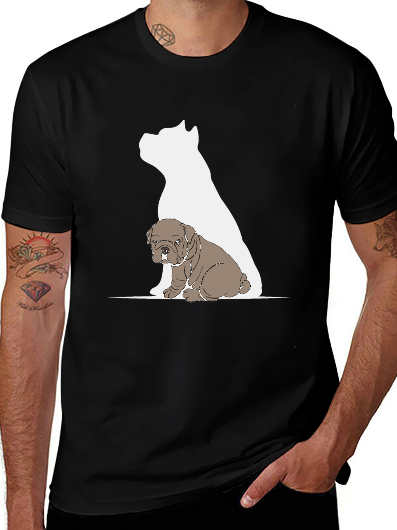 Dog Lover T-Shirt - Bulldog Puppy Graphic Tee
