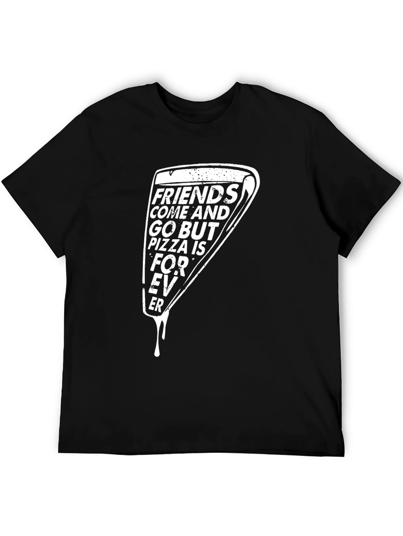 Pizza is Forever Black Graphic Tee