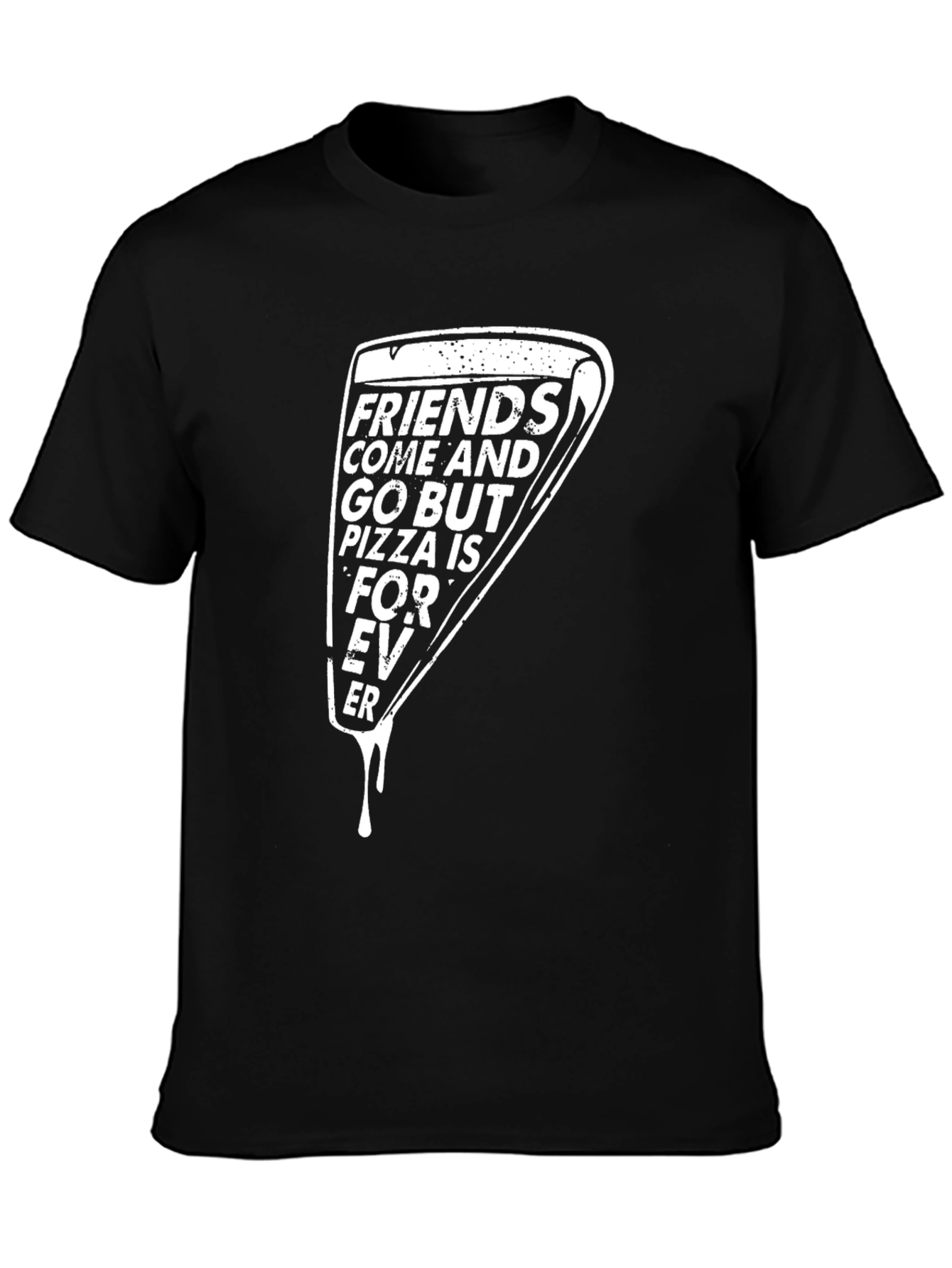 Pizza is Forever Black Graphic Tee